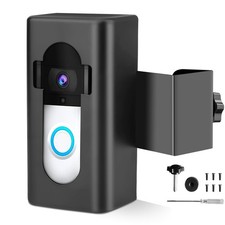 Anti-Theft Video Doorbell Door Mount, No-Drill Mount Fit for Black