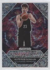 2021-22 Panini Prizm Draft Picks Fireworks Circles Alperen Sengun #15 0so2