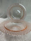 Vtg X2-Anchr Hockng Miss Amerca Pink Depression Glass 6" Dessert Cereal Bowls30s