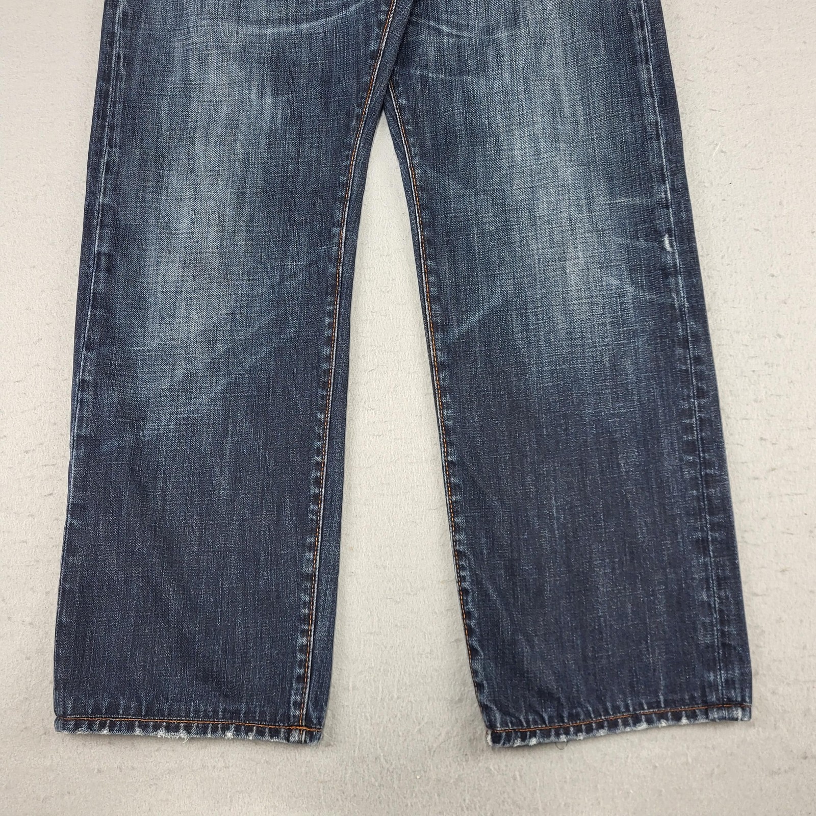 Hugo Boss Jeans Mens 30x30 Blue Medium Wash Relaxed Straight Distressed No Tag thumbnail 3