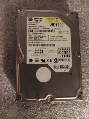Tested GOOD Legacy Vintage WD12000BB 120GB IDE PATA Internal HDD Hard Disk Drive - Image 1 of 4