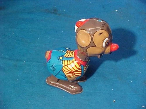 1960s MARX Tin Litho HOPPING BOBBY The BEAR Wind Up TOY Works