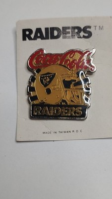 Coca-Cola Raiders Sport Collectible Pinback Button Badge Made in Taiwan R.O.C.