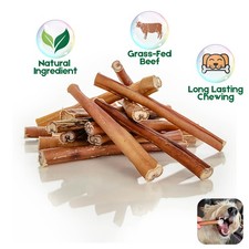 Bully Sticks 6" 100 Natural Beef Long Lasting Dog Chews  Treats PETPURO 10 PCS
