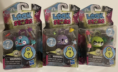 Lock Stars Series 1 Lot of 3 Sealed Figures w/keys Surprise Inside 2018 Hasbro