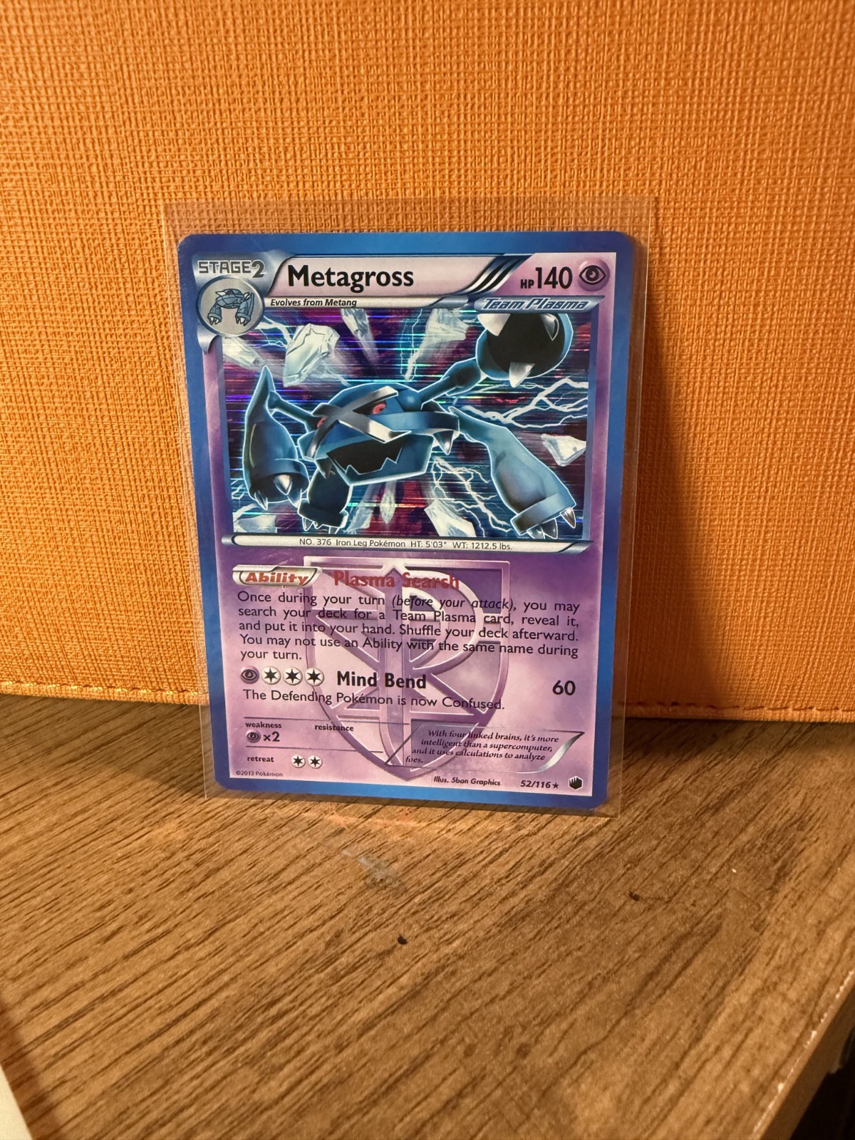 Metagross (Team Plasma) 52/116 Plasma Freeze Holo NM
