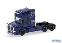 Herpa Scania Hauber 04 Topline Zugmaschine 3Achs Blau 319423-002