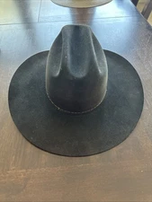 Vintage John Stetson Company 3X Beaver Size 7 1/8 XXX Stetson Cowboy Hat Black