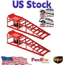 2 Pack Car Ramps, 5T 11,000 Lbs Hydraulic High Lift Service Automotive Car Lift