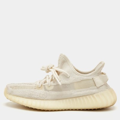 Yeezy x Adidas Boost 350 V2 Bone Size 38 White Knit Fabric Sneakers