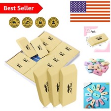 Vibrant Yellow Erasers - 12 Pack, Perfect for School, Office  Home Use