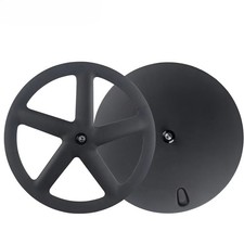 700c Carbon Closed Wheel Clincher Or Tubular 5 Spoke Fixed Gear Bike Wheelset