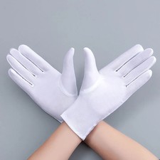 Full Finger Gloves Summer Thin Stretch Driving Jewelry Ceremony Black Soft