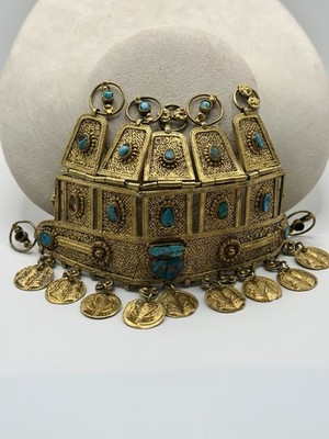 Traditional Persian Gulf Forehead Ornament Hinged date 50 s- 80 s ( Hamah) ?