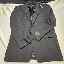 Jos A Bank B.E. Suit, 2-Button Jacket 46L NWT, Pants 40L, Black, 100 Wool 795
