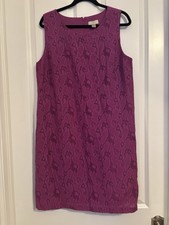 Ann Taylor Loft - Women’s Vibrant Purple Sleeveless Dress. Size 14.  Gently Worn