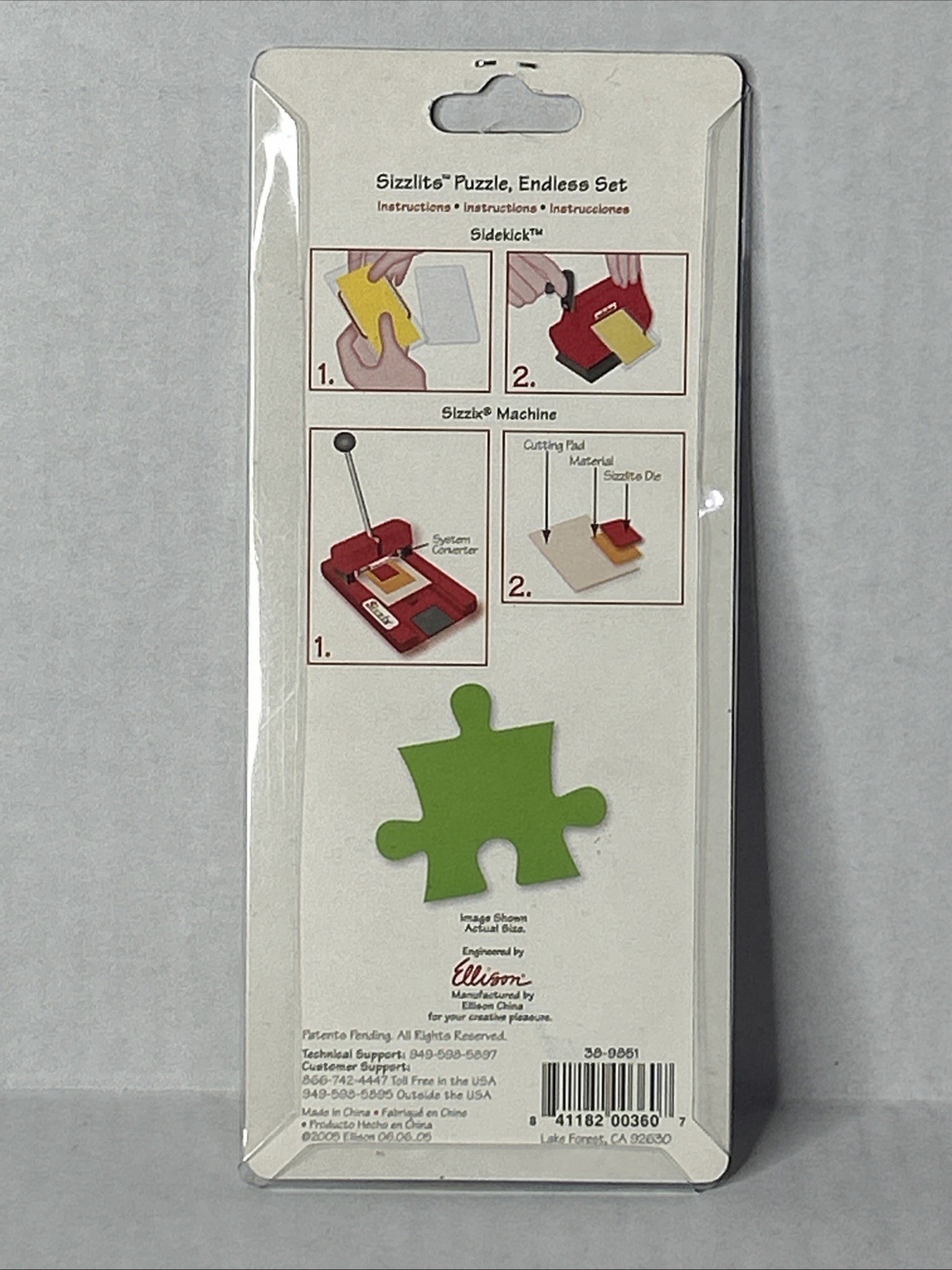 Sizzix Sizzlits Die Puzzle, Endless Set Card Making Scrapbooking Paper Crafts