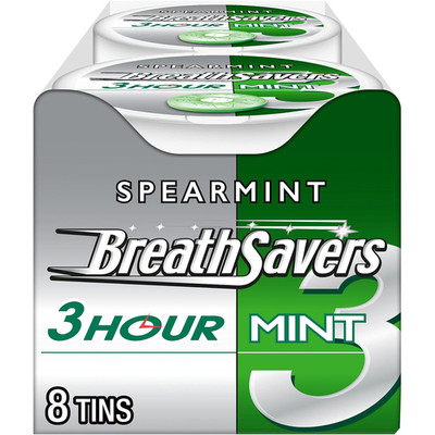Spearmint Sugar Free Breath Mints Tins, 1.27 Oz (8 Count)