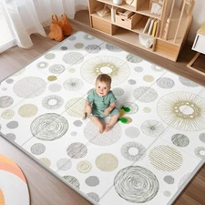 79x71 Baby Play Mat,Extra Large Baby Mat for Floor, Foldable Play XPE Foam Ma...