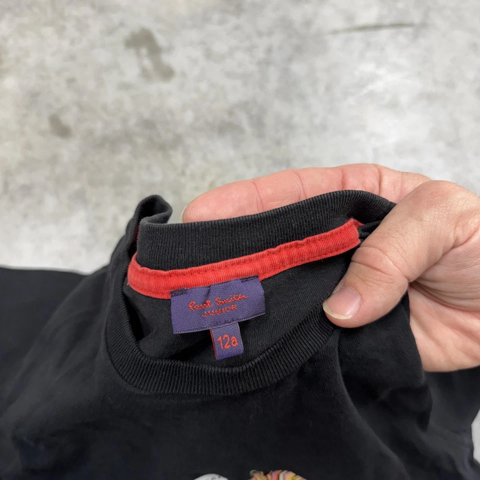 Camisa Paul Smith Junior Niñas 12 12A Negra Manga Larga Copycat Cebra Estampado Tigre Foto 4 de 4