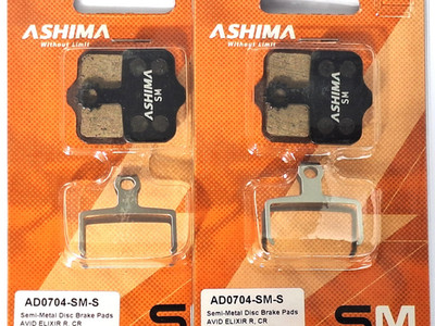 Avid Elixir 1, 3, 5, 7, 9 R SRAM XX XO 2Paar VR+HR Semi Metal Bremsbeläge Ashima