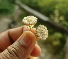 2.00Ct Round Lab-Created Diamond Cluster Halo Stud Earring 14K Yellow Gold Over