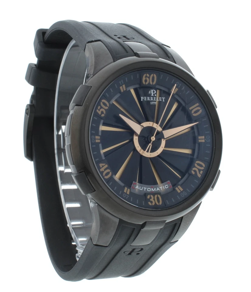 Reloj automático para hombre Perrelet Turbine XL esfera negra 48 mm A4053/1 Foto 2 de 4