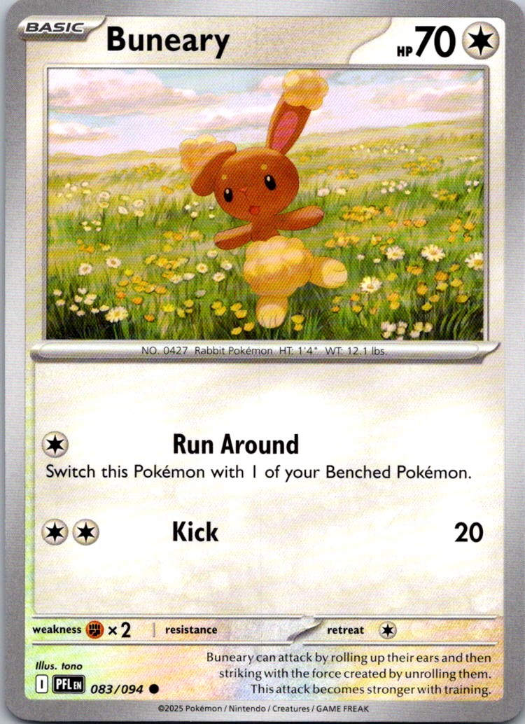 2025 POKEMON ME02 - PHANTASMAL FLAMES BUNEARY 2 COMMON #83 /94