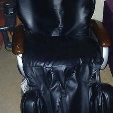 black leather massage recliner chair
