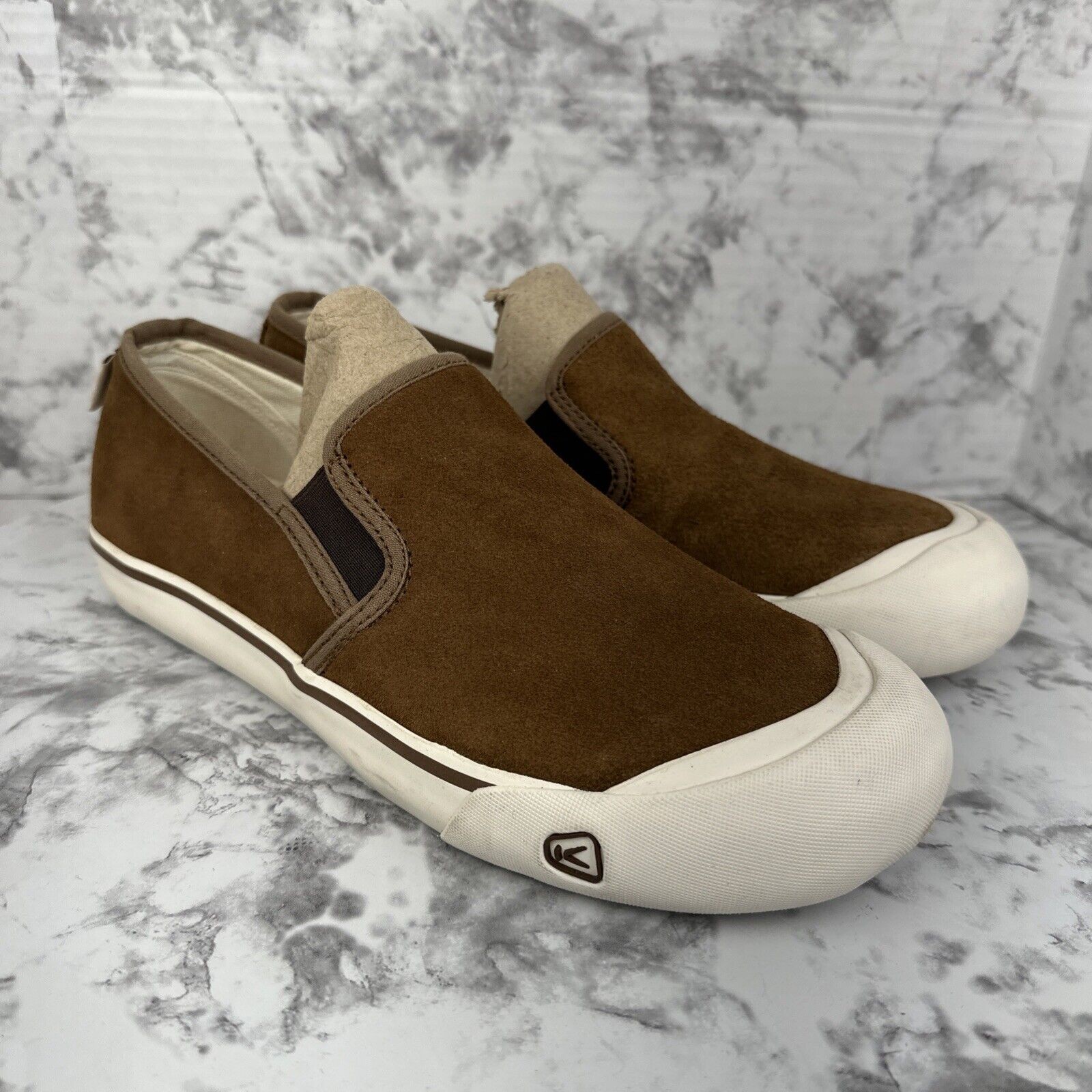 Sneaker slip on Keen uomo Coronado III taglia 10 5 marrone scamosciato casual comode