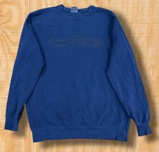 Vintage American Express Credit Card Medium Navy Blue Crew Neck Sweat Shirt