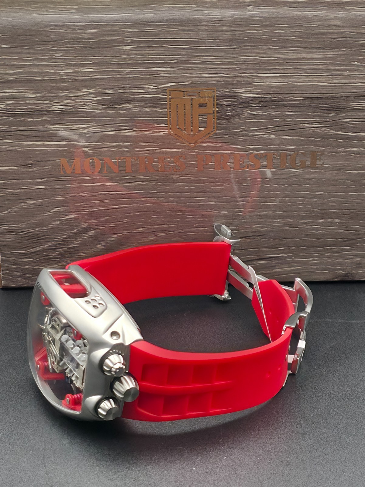 Invicta Engine Automatic 44mm Montres Prestige Red Silicone Band Men's ...