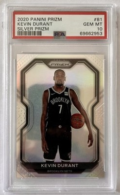 Kevin Durant 2020 Panini Prizm Silver PSA 10 GEM MINT #81 Nets