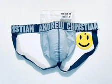 Andrew Christian  Size  XL Cotton Cotton Athletic Support - Blue/Navy/White