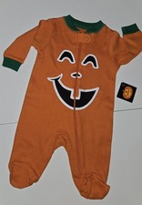 SLEEP PLAY HALLOWEEN PUMPKIN PAJAMAS OUTFIT COSTUME BABY BOYS GIRL NEWBORN