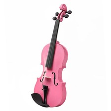 Beginner 3/4 Violin Set Pink Basswood for Kids 11-12 Years Full Kit