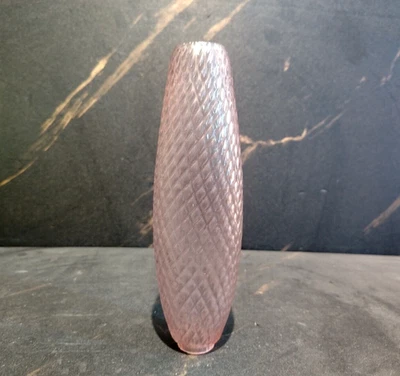 Abat-jour en verre de Murano rose, H 200 mm, FAIT MAIN - Photo 1/4