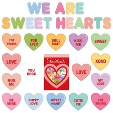 Valentine's Day Bulletin Board Cutouts 97 PCS "We are Sweet Hearts" Set