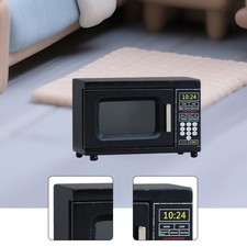 Puppenhausofen, schwarze Mini-Mikrowelle zur Dekoration von
