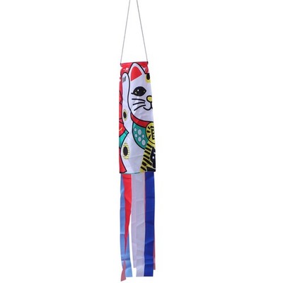  70CM japanische Koi Nobori Karpfen Wind Socken Koinobori Lucky Cat Muster