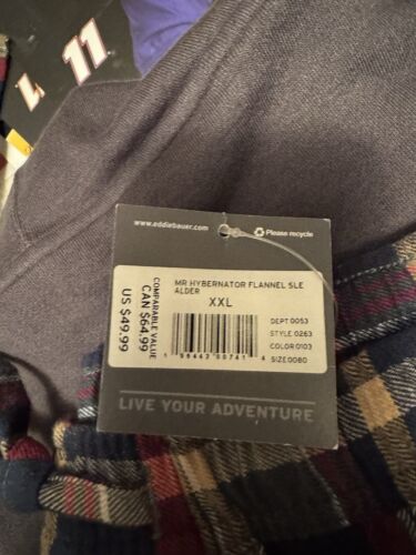 Eddie Bauer Mens Sz XXL Hybernator Flannel Drawstring Sleep Pants Plaid - Picture 2 of 2