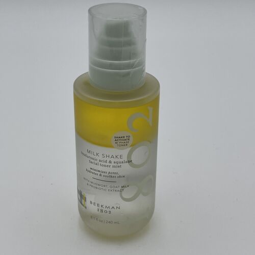 Beekman 1802 Milk Shake Hyaluronic Acid & Squalane Facial Toner Mist 8.1 Fl Oz - Afbeelding 1 van 3