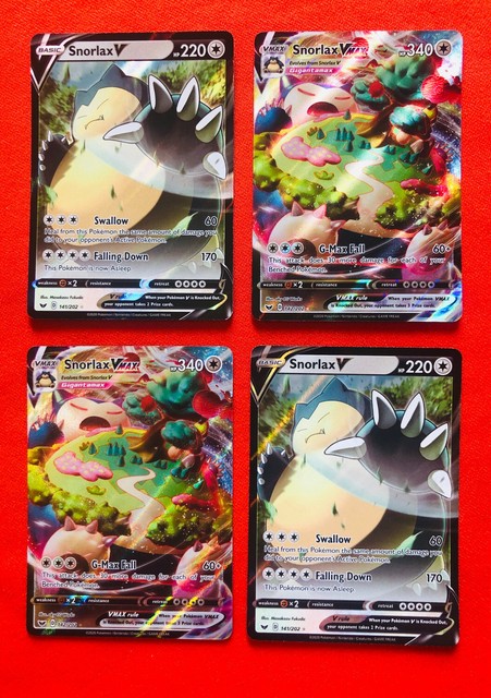 Snorlax V & V Max Lot X 2 pokemon card holographic lot | eBay