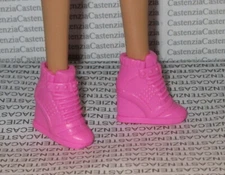 SHOES BARBIEDOLL FASHIONISTA STYLE PINK CLOSED TOE WEDGE ANKLE BOOTS  ACCESSORY