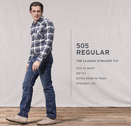 Levi's 505 Men’s Regular / Straight Fit 31x34 Medium Stonewash NWT 05054891 - 第 4/4 張圖片