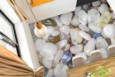 3D White Stones 5029 Floor WallPaper Murals Wall Print Decal AJ WALL Fay
