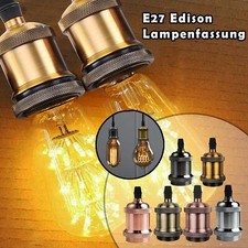 E27 Lampenfassung Vintage Metall Retro Lampensockel Lampenhalter Fassung