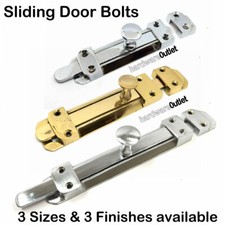 SURFACE DOOR BOLT 4" 6" or 8" Tower Gate Toilet + SCREWS Heavy Duty CLEARANCE ZQ