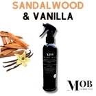 Sandalwood and Vanilla Car Room Linen Mist Pillow Spray Aromatherapy 250mL