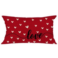 Valentine's Day Throw Pillow Cover 12x20 Inch Lumbar Decorative Cushion Case